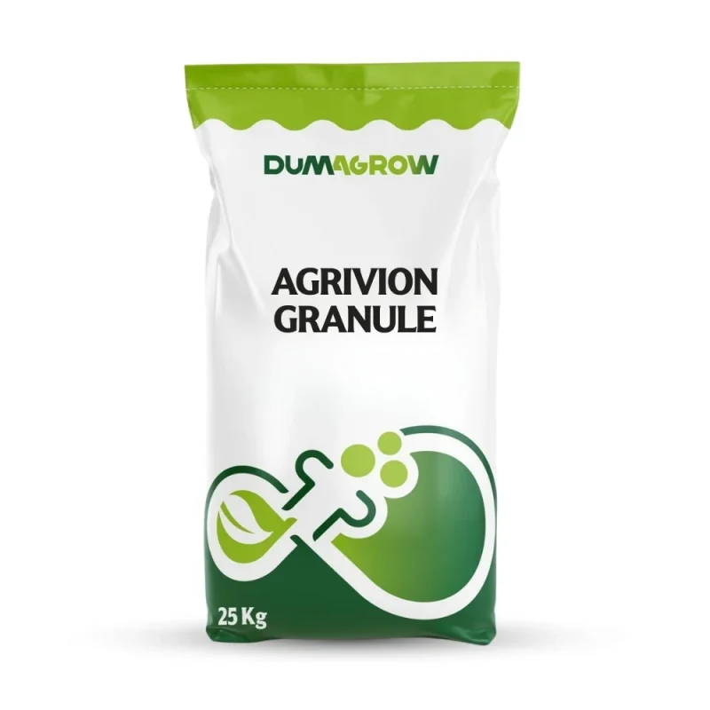 Agrivion granule fertilizer with calcium, magnesium and carbon dioxide for soil and plant nutrition.
