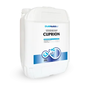 Cuprion 20L copper fertilizer solution with organic acids and antibacterial effect for plant protection and disease pressure.