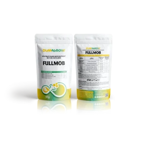 Fullmob powdered micronutrient fertilizer with boron, manganese, molybdenum and zinc for flowering and fruit set.