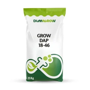 Grow DAP 18-46 granule fertilizer containing 18% nitrogen and 46% water-soluble phosphorus.
