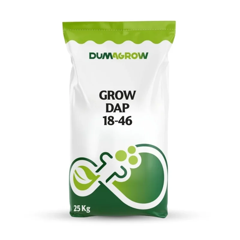 Grow DAP 18-46 granule fertilizer containing 18% nitrogen and 46% water-soluble phosphorus.