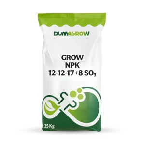 Grow NPK 12-12-17+8 SO₃ granule fertilizer with nitrogen, phosphorus, potassium and sulfur.