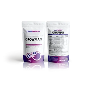 Growman powdered manganese and potassium fertilizer with bio-activators for plant growth and stress recovery.