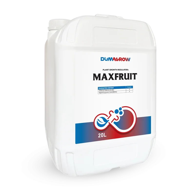 Maxfruit 20L plant growth regulator with 6-BA and Naphthoxyacetic Acid for flowering and fruit set.