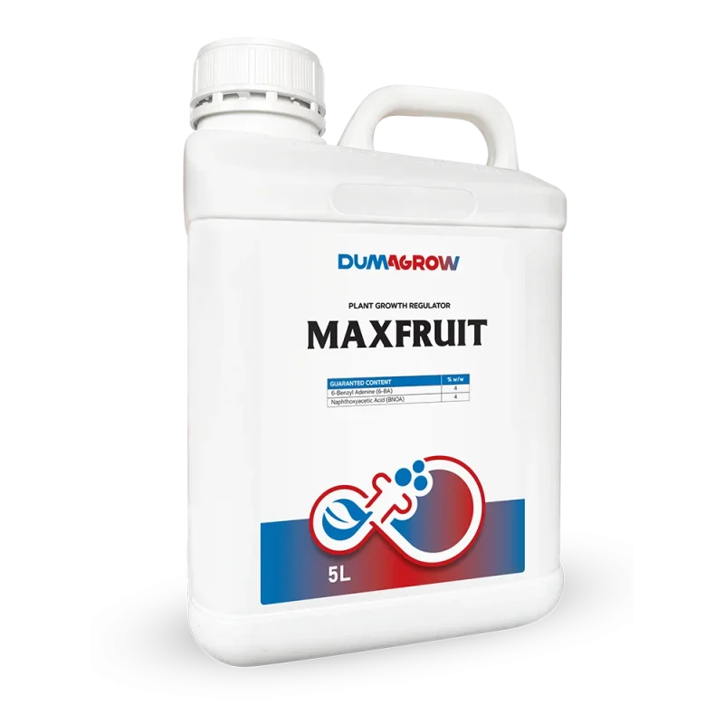 Maxfruit 5L plant growth regulator with 6-BA and Naphthoxyacetic Acid for flowering and fruit set.