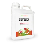 Phoszinc 5L liquid nitrogen and phosphorus fertilizer with zinc for plant growth, flowering and root development.