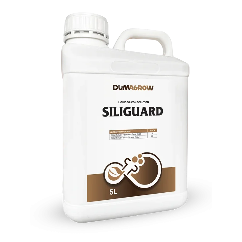 Siligaurd 5L liquid silicon solution with potassium and silicon for plant strength and stress tolerance.